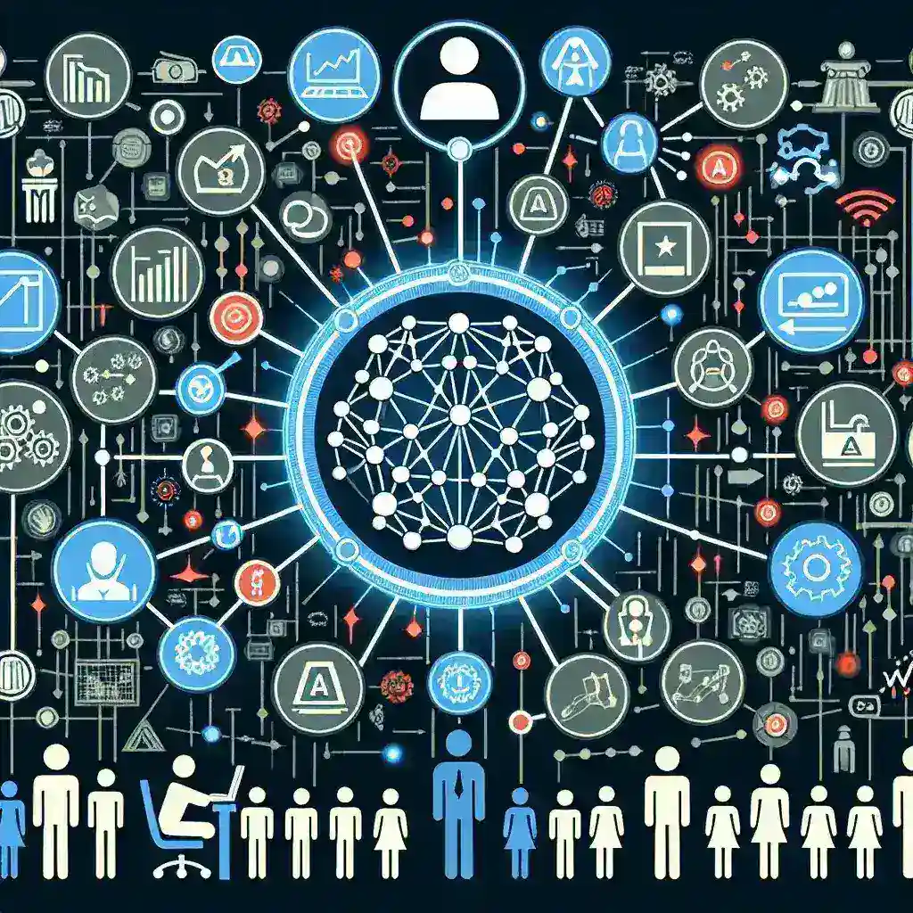 "Ilustrasi analisis pasar AI menunjukkan bagaimana DeepSeek mempengaruhi persaingan, dengan grafik dan data yang mendalami gangguan yang ditimbulkan oleh teknologi baru dalam industri."