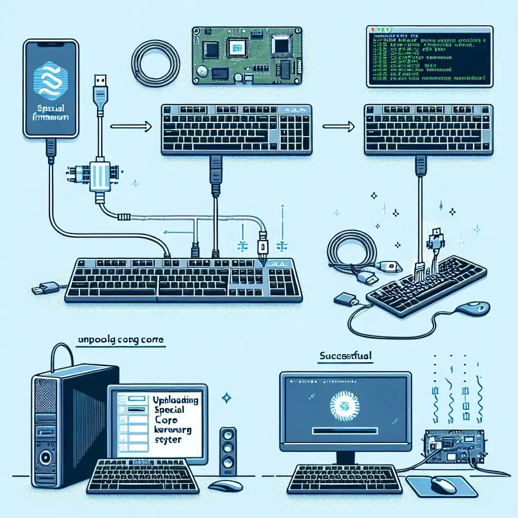 Bagaimana cara memasang firmware khusus pada keyboard saya?